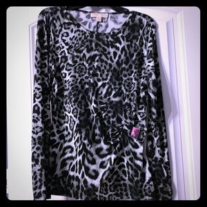 NWOT Michael Kors Leopard Top